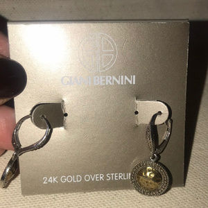 24kt gold over sterling Giani bernini earrings NEW